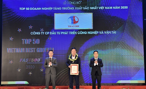 Vinh danh Tracodi vào "Top 50 Doanh nghiệp tăng trưởng xuất sắc nhất Việt Nam năm 2020”.
