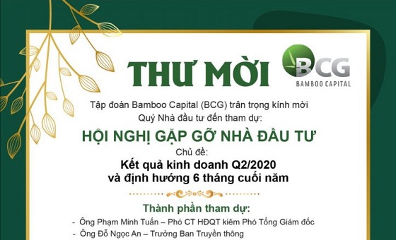 Thông báo thay đổi hình thức tổ chức Hội nghị gặp gỡ nhà đầu tư