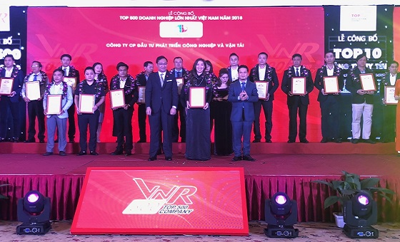 TRACODI vào top 500 Doanh nghiệp lớn nhất Việt Nam 2018 (VNR500)